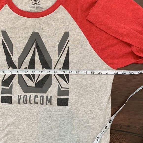 VOLCOM TEE SHIRT TOP COTTON GRAPHIC 3/4 SLEEVE LOGO DIAMOND - Picture 5 of 9